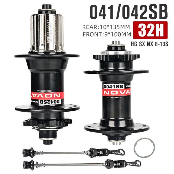 Novatec Bicycle Hubs D041SB D042SB Steel Freehub MTB Bike Hub Disc Brake Cassette Hub 28/32/36 Holes HG SX 8-12 Speed