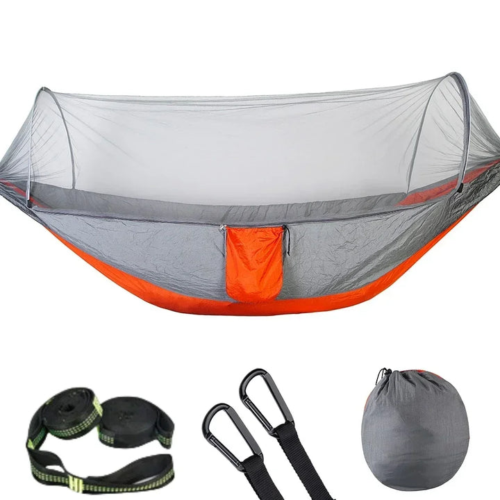 Bike camping gear - Pop-Up Hammock with Mosquito Net