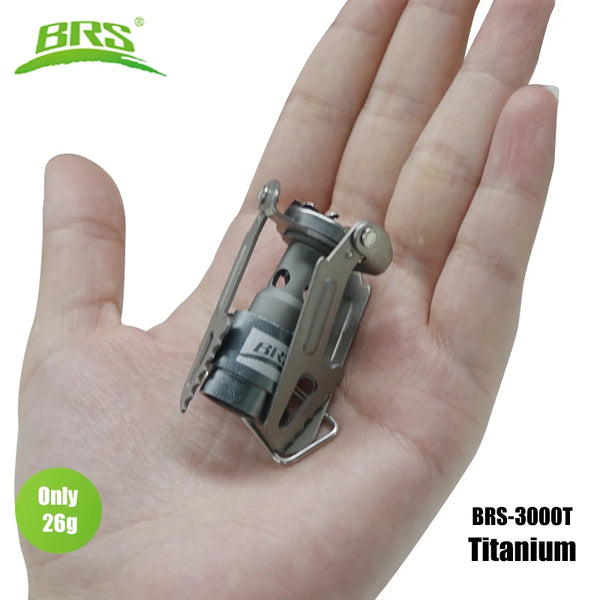 Bike camping gear - BRS 25g Titanium Gas Stove