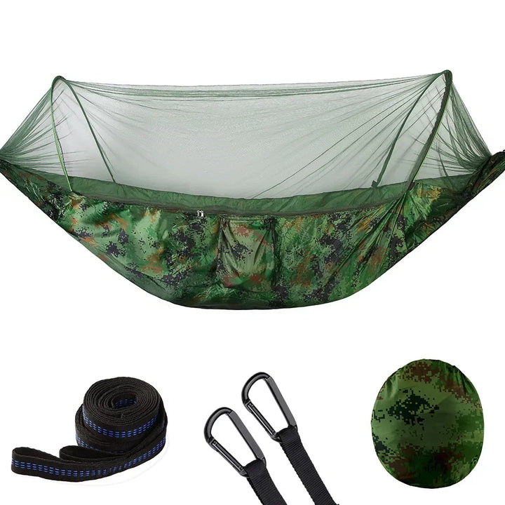 Bike camping gear - Pop-Up Hammock with Mosquito Net