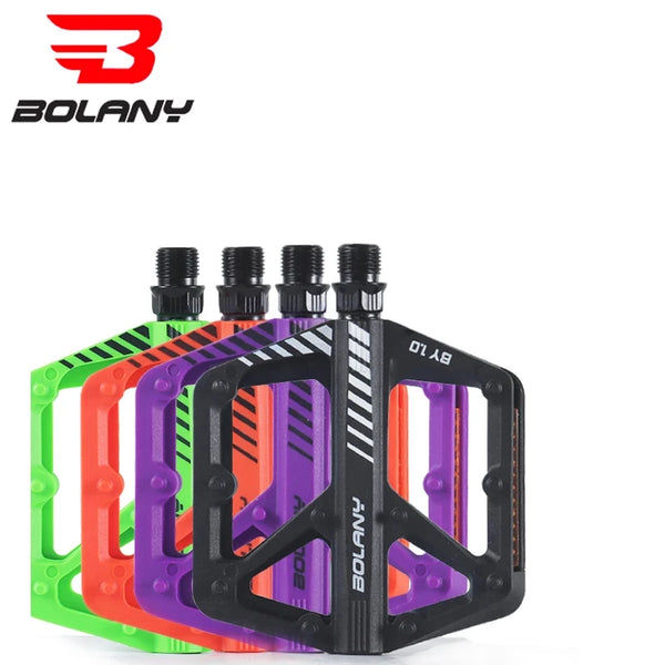 BOLANY Bicycle Nylon Pedal Mountain Bike Anti-slip Bike Pedals Seal Double Bearing Pedal MTB Bike Accessories