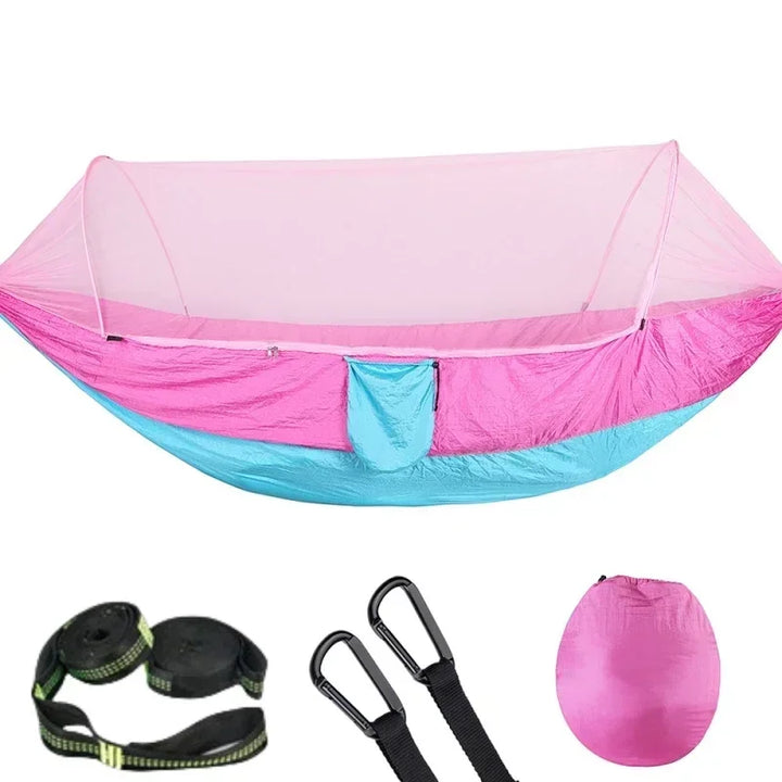 Bike camping gear - Pop-Up Hammock with Mosquito Net