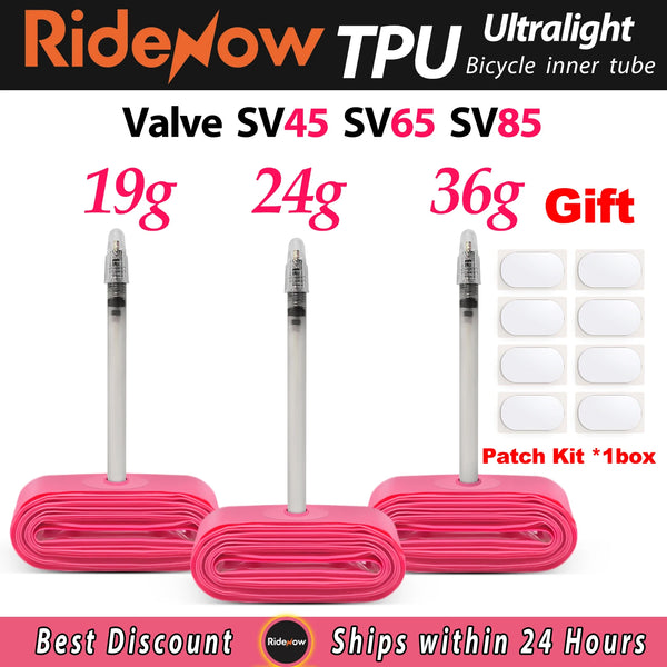 RideNow Ultralight 19g 24g 36g Bike Inner Tube 700 x 18 25 28 Road MTB Bicycle TPU Material Tire  French Valve Super Light