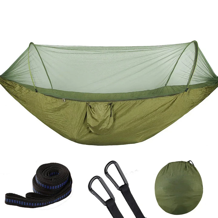 Bike camping gear - Pop-Up Hammock with Mosquito Net