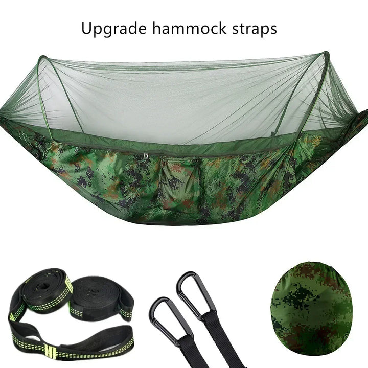 Bike camping gear - Pop-Up Hammock with Mosquito Net