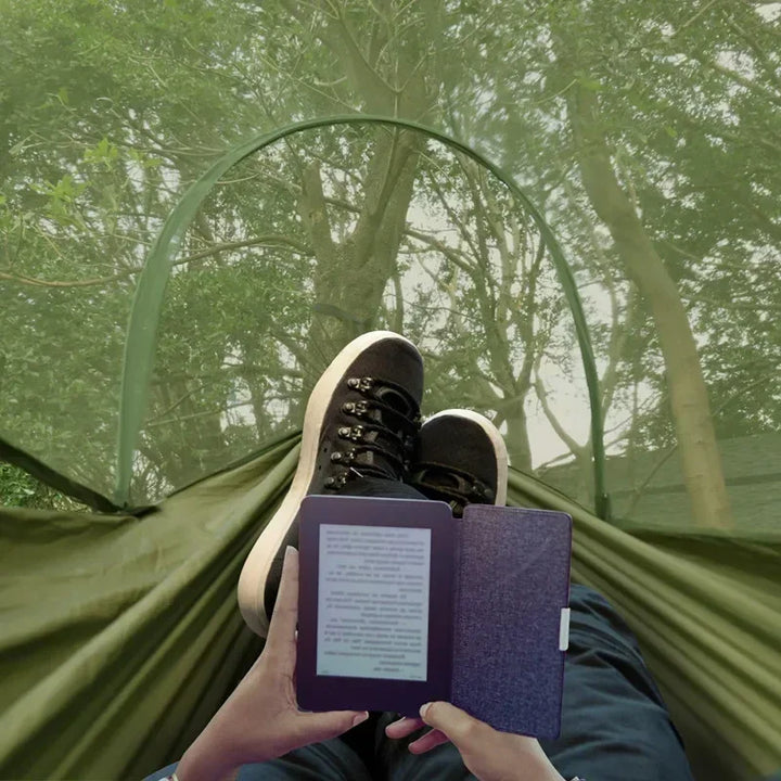 Bike camping gear - Pop-Up Hammock with Mosquito Net