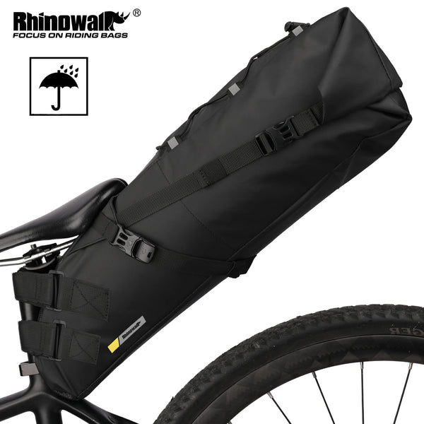 Rhinowalk Waterproof Bike Saddle Bag Large Capacity Bicycle Saddle Pannier Bag Cycling Foldable Tail Rear Bag MTB Road Bike