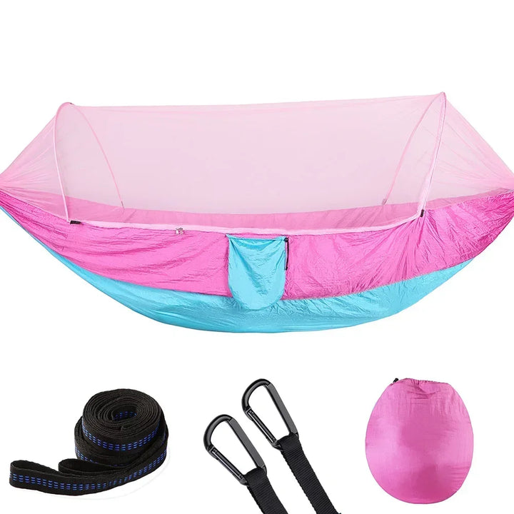 Bike camping gear - Pop-Up Hammock with Mosquito Net