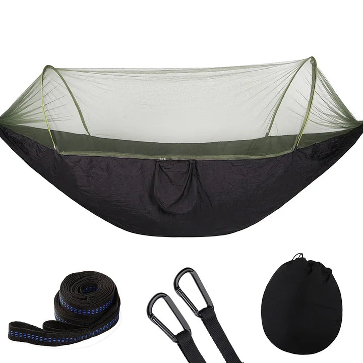 Bike camping gear - Pop-Up Hammock with Mosquito Net